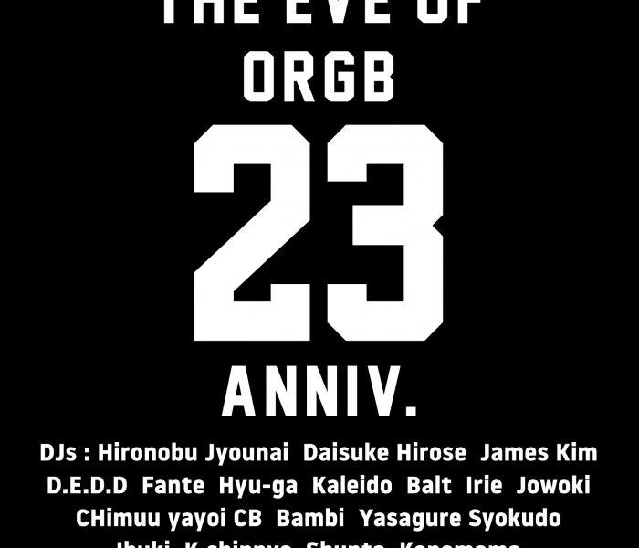 11.21.wed Jasis×organbar23rdAnniv.
