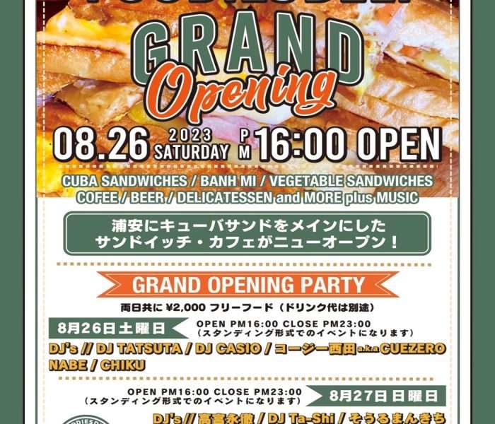 8.27.SUN FOODIES DELI URAYASU OPENING PARTY